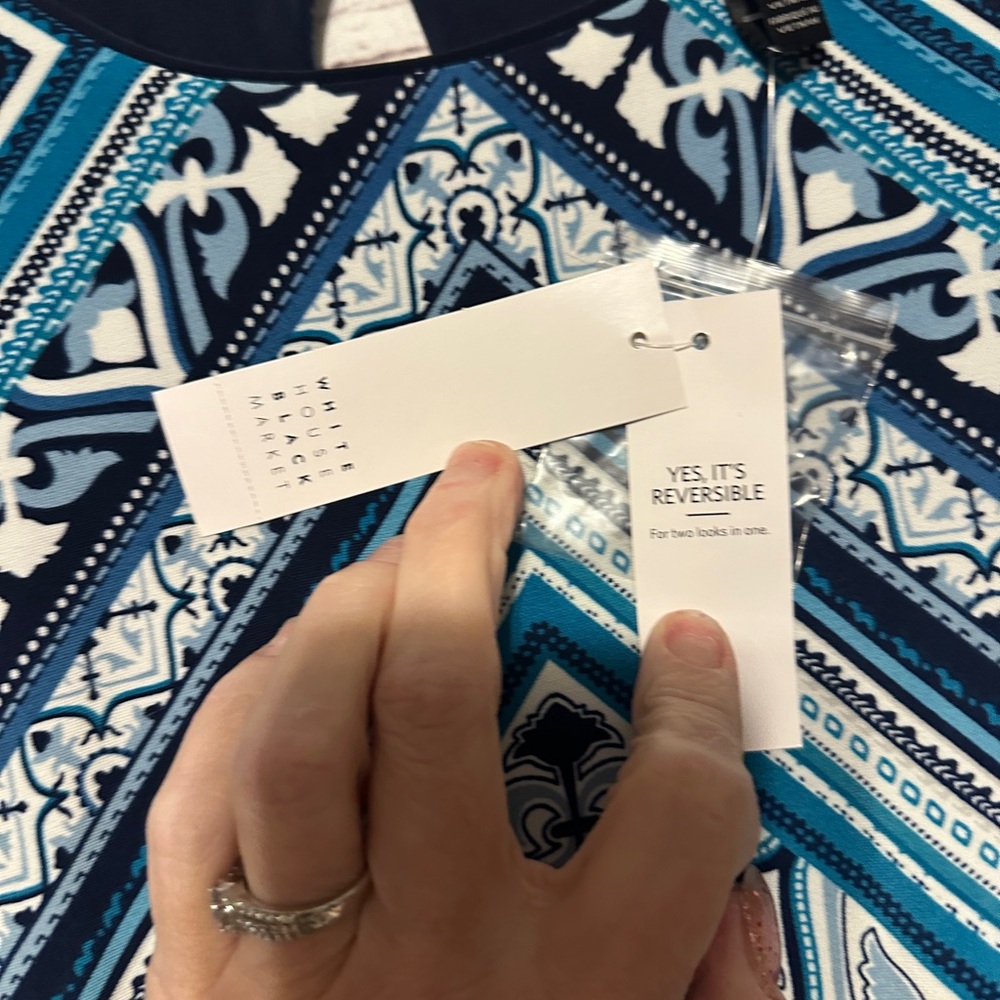 White House Black Market Reversible Maxi Dress Size 1X - Picture 3 of 7